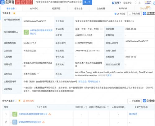 奇瑞投資設立新能源汽車和智能網聯汽車私募公司,注冊資本40億
